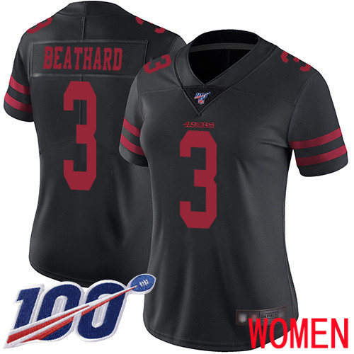 San Francisco 49ers Limited Black Women C. J. Beathard Alternate NFL Jersey #3 100th Season Vapor Untouchable